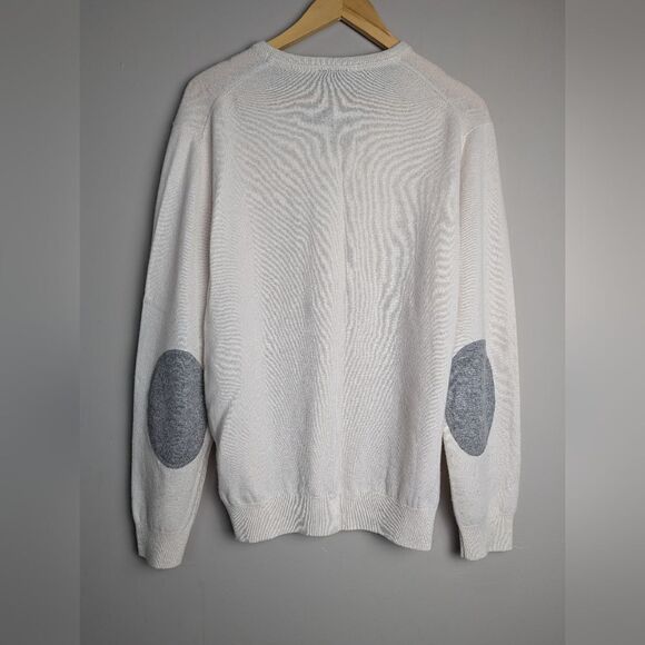 Stenstroms mens cashmere v-neck sweater elbow patches xl - Picture 6 of 9